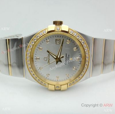 Replica Omega Constellation Two Tone Diamond Automatic Watch 38mm Men